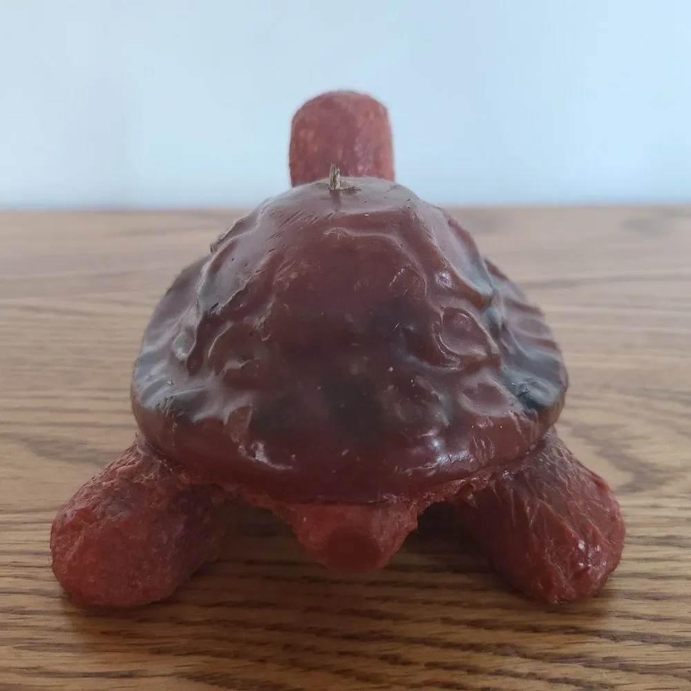 Vintage Novelty Turtle Wax Candle - RED TURTLE - Vintage Rare UNIQUE
